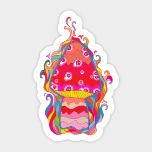 Psychedelic Mushroom Sticker